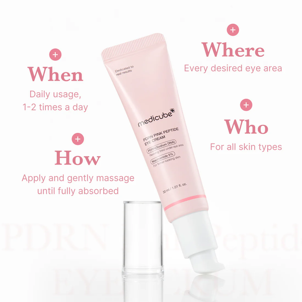 Крем для шкіри навколо очей з полінуклеотидами та пептидами Medicube PDRN Pink Peptide Eye Cream, 30 ml SP-477 фото
