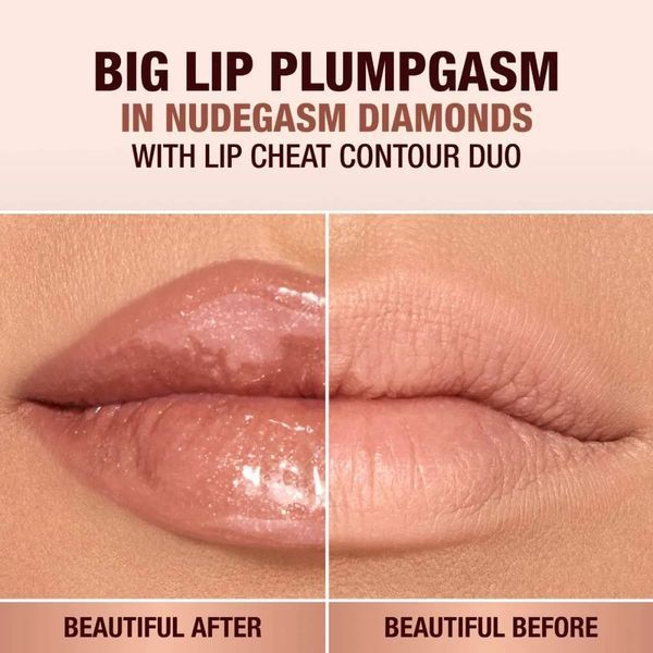 Блиск для губ Big Lip Plumpgasm, у відтінку Nudegasm Diamonds SP-4565-1 фото