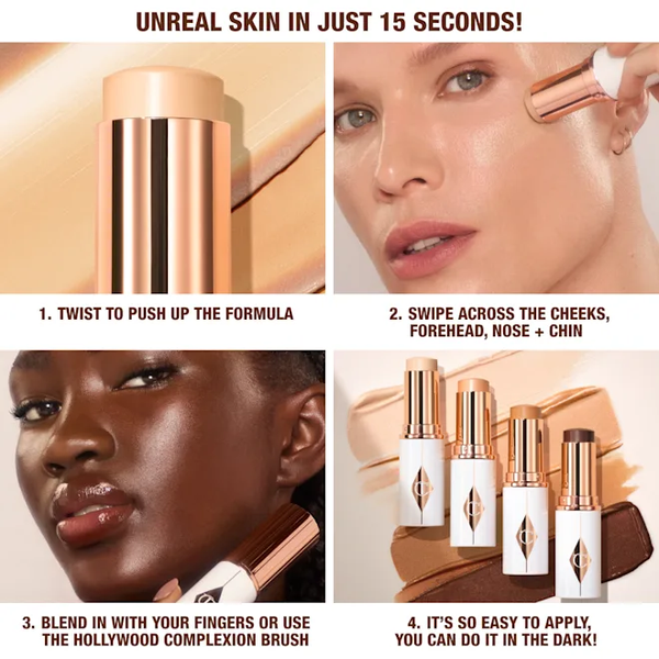 Тональний стік Charlotte Tilbury Unreal Skin Sheer Glow Tint Hydrating Foundation Stick, відтінок 2 Fair SP-2-3 фото