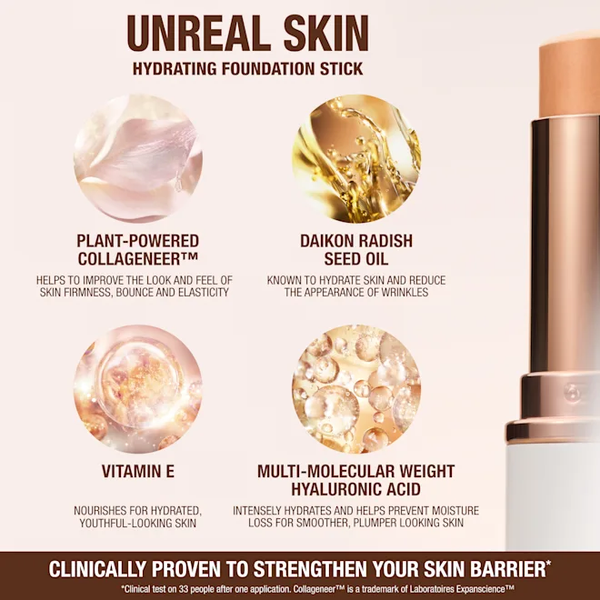 Тональний стік Charlotte Tilbury Unreal Skin Sheer Glow Tint Hydrating Foundation Stick, відтінок 2 Fair SP-2-3 фото