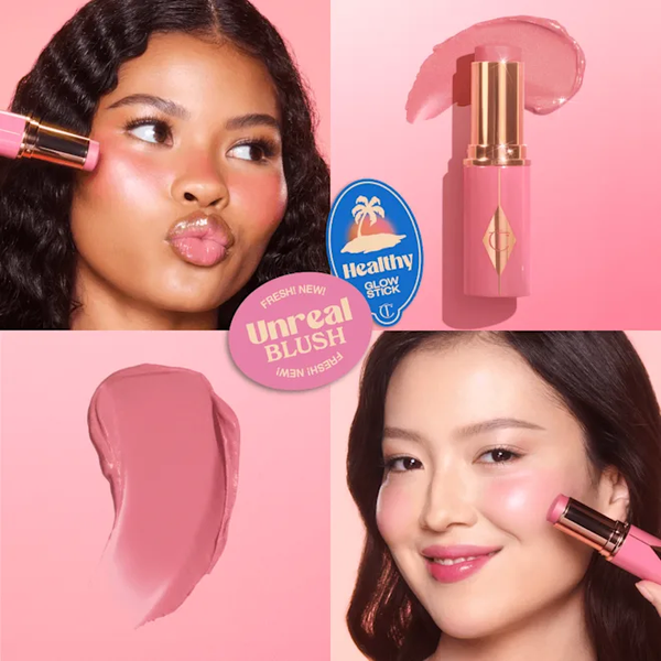 Міні рум'яна стік Charlotte Tilbury Mini Unreal Blush Healthy Glow Stick, у відтінку Rosy Glow AP-2957 фото